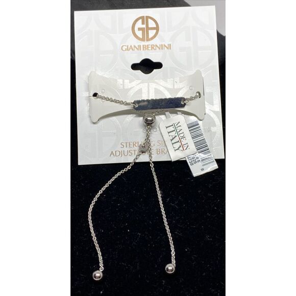 Giani Bernini ID Plate Bolo Bracelet in Sterling Silver MSRP $90 CP812 - Picture 1 of 4